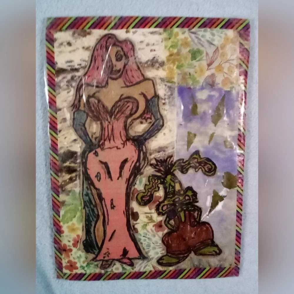 🎨Upcycled Roger Rabbit Art🖼 - Picture 1 of 5